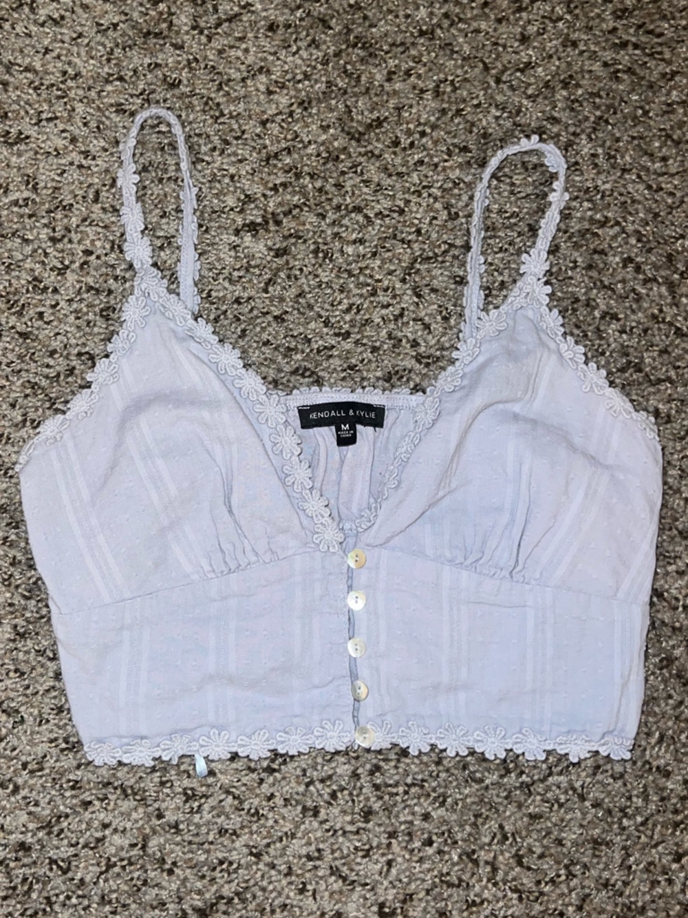 Kendall & Kylie Light Blue Crop Top